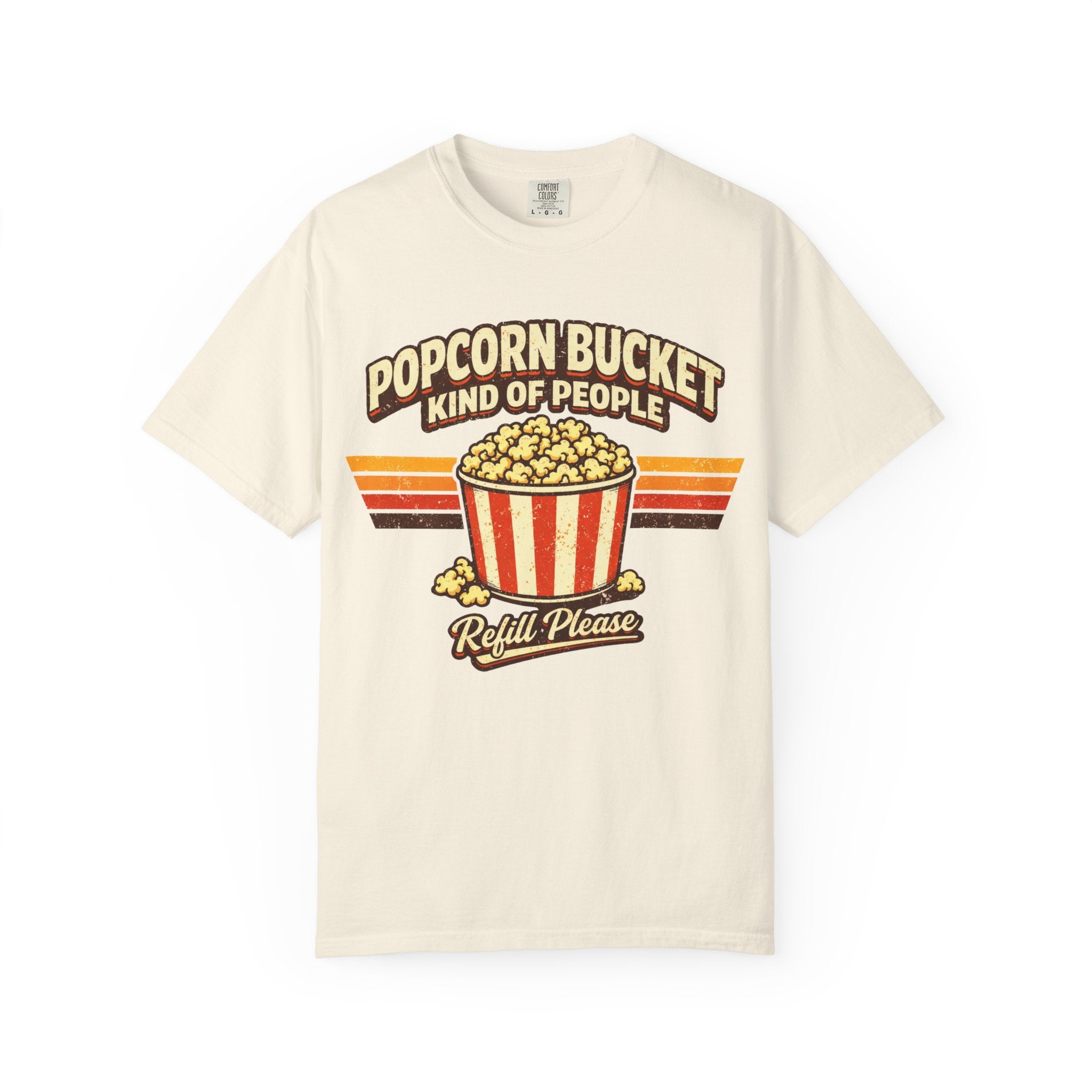 Popcorn Bucket T-Shirt - "Popcorn Bucket Kind of People" Retro Movie Snack Tee