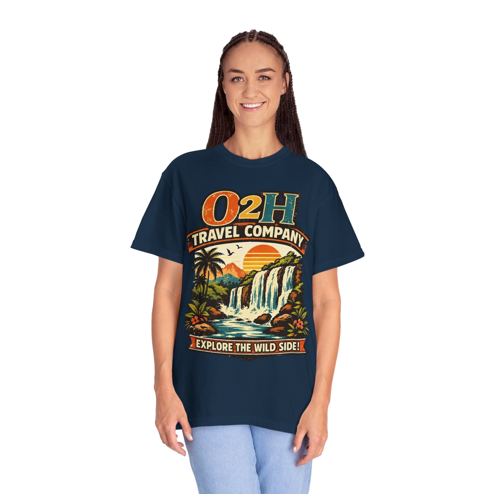 Travel Company T-Shirt — "O2H Travel Company: Explore the Wild Side" Vintage Adventure Tee
