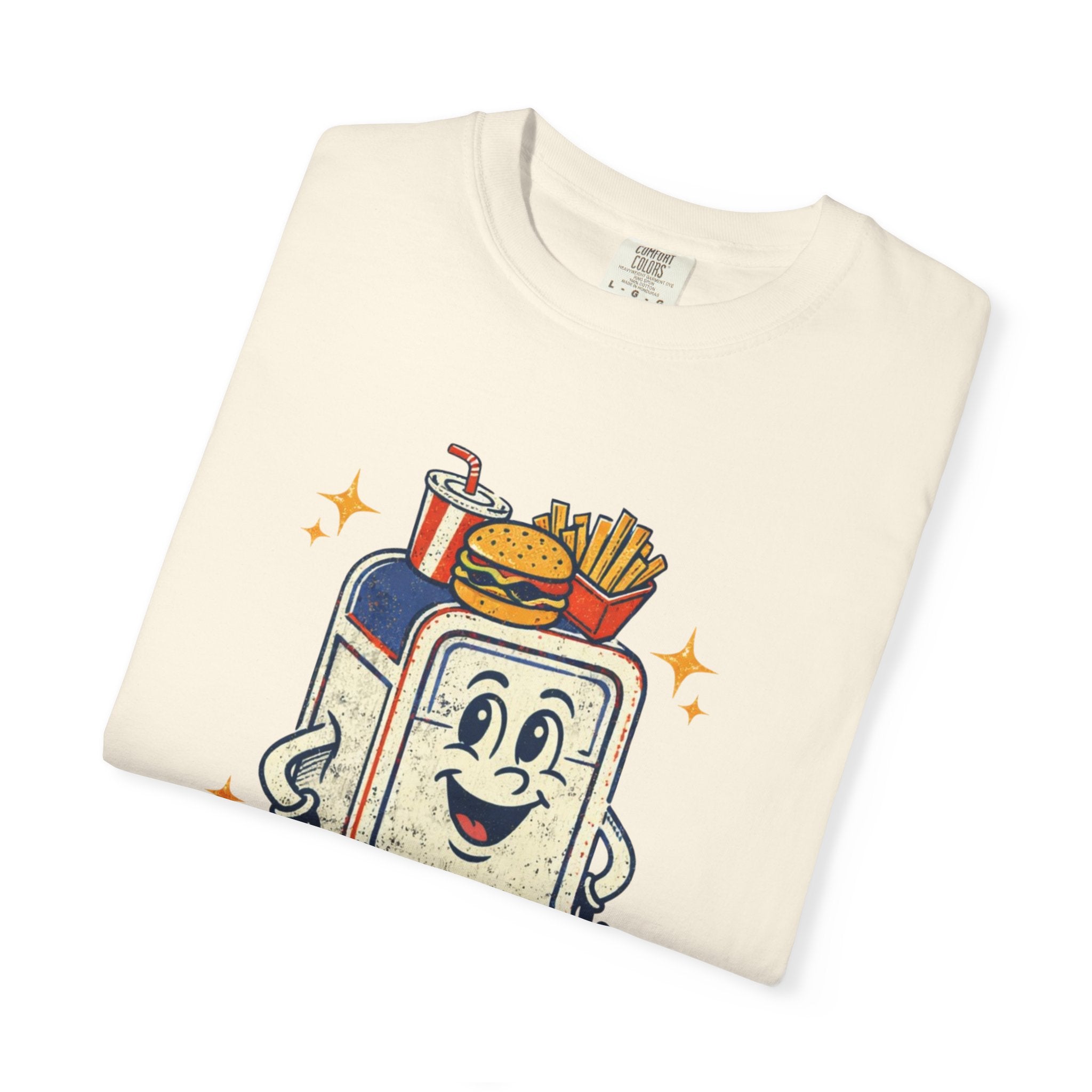 My Head Is a Table T-Shirt — Retro Cartoon Food Tray Tee