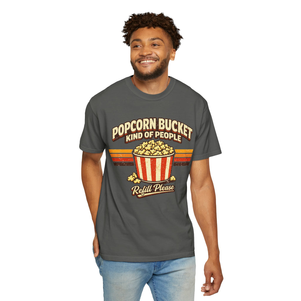 Popcorn Bucket T-Shirt - "Popcorn Bucket Kind of People" Retro Movie Snack Tee