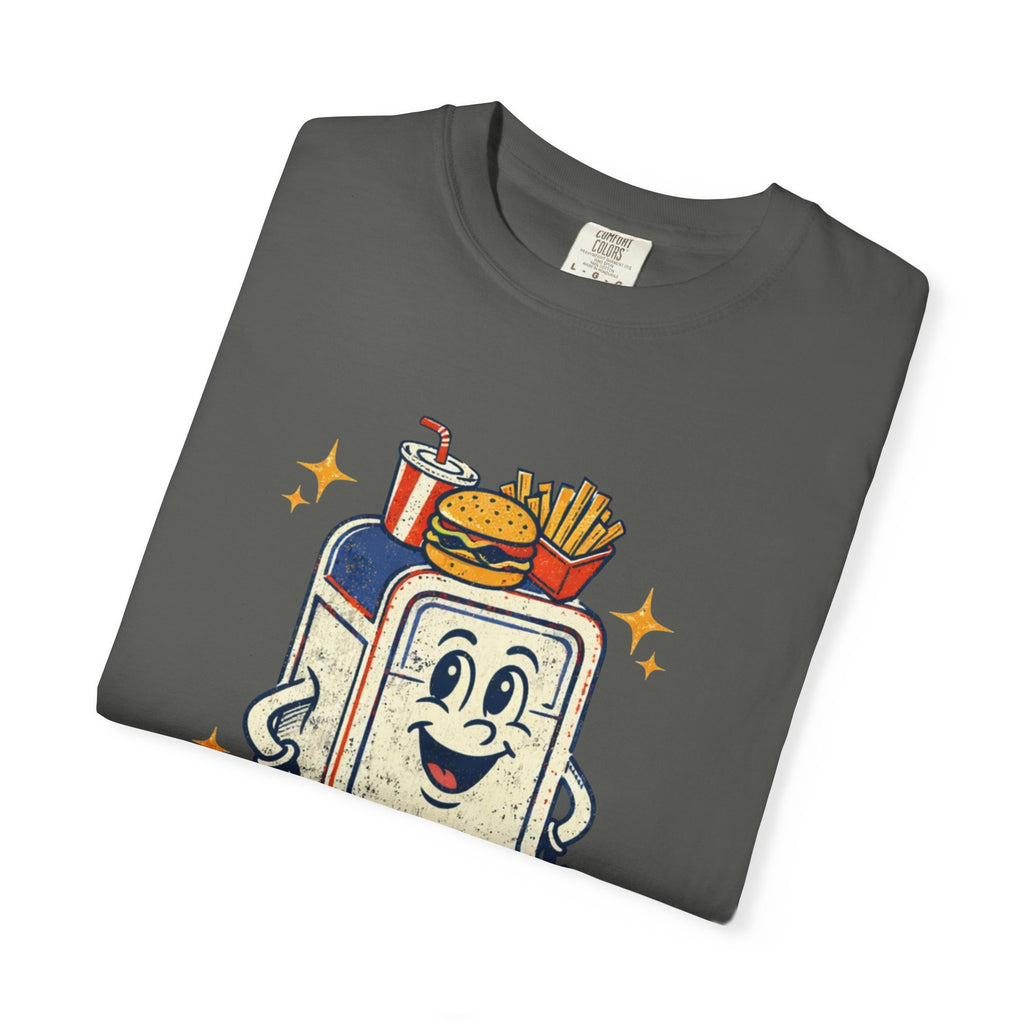 My Head Is a Table T-Shirt — Retro Cartoon Food Tray Tee