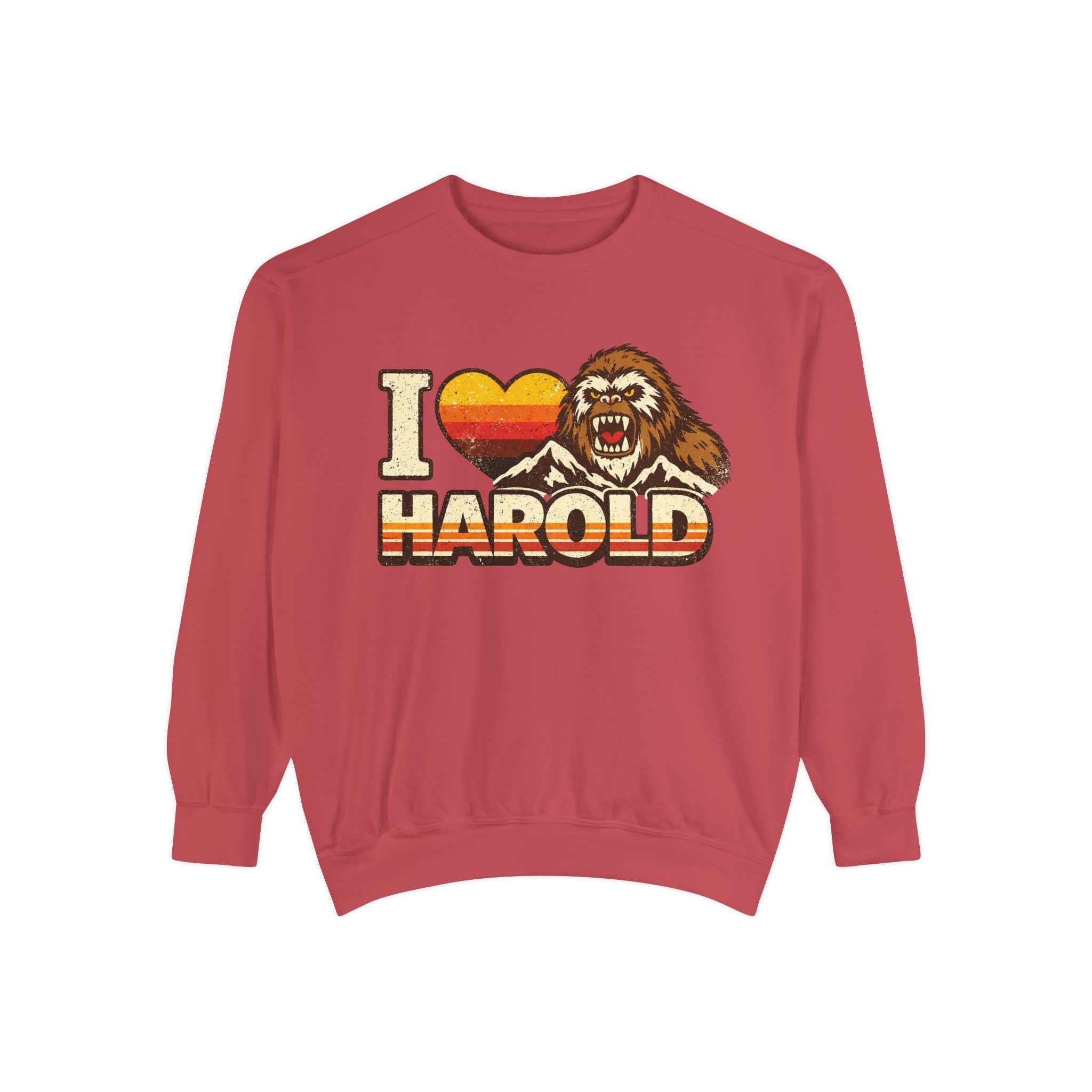 I Heart Harold Retro Sweatshirt — Vintage Mountain Sasquatch Crewneck