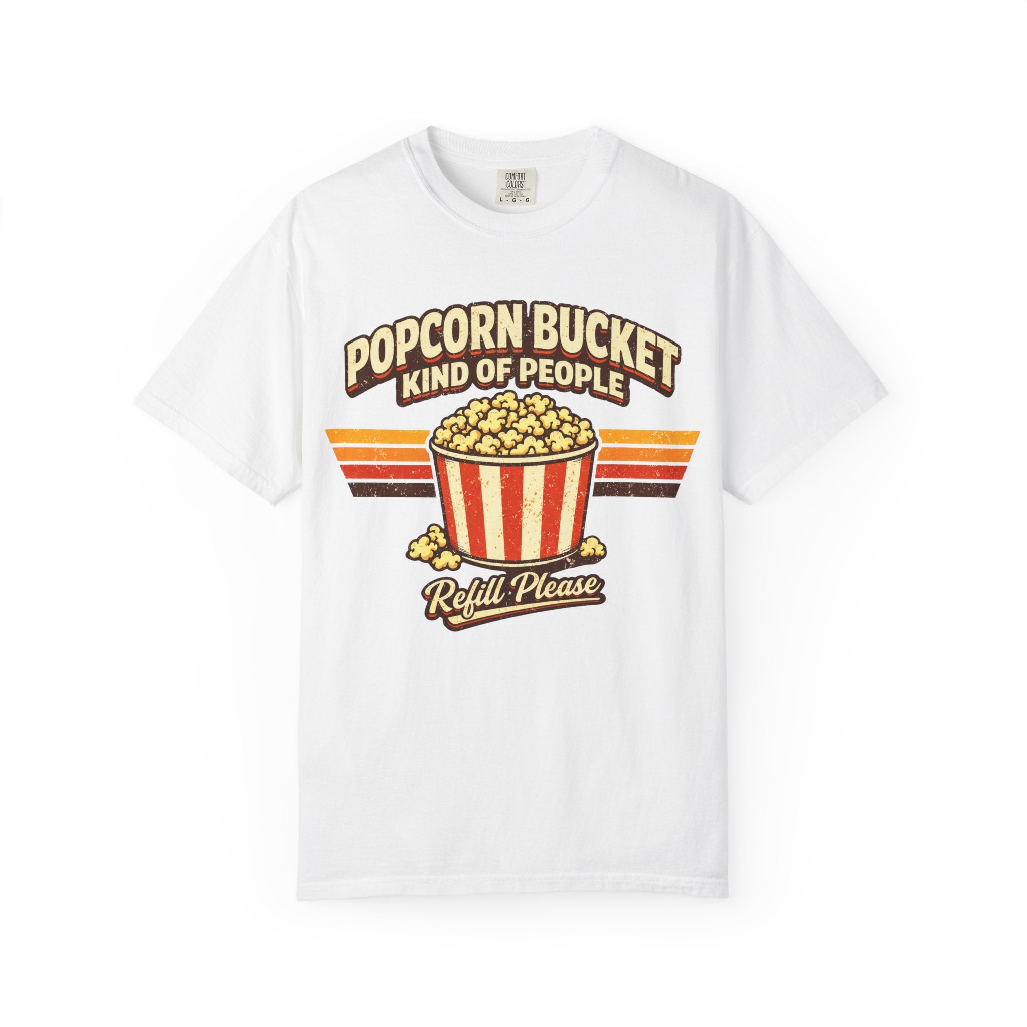 Popcorn Bucket T-Shirt - "Popcorn Bucket Kind of People" Retro Movie Snack Tee