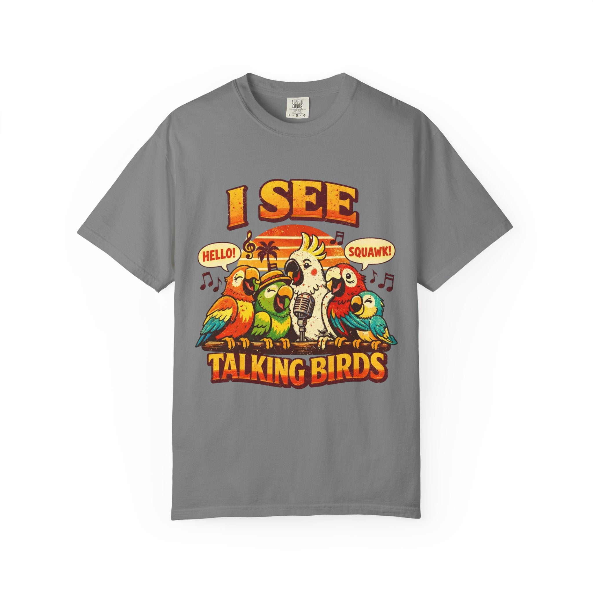 I See Talking Birds T-Shirt — Vintage Parrot Graphic Tee