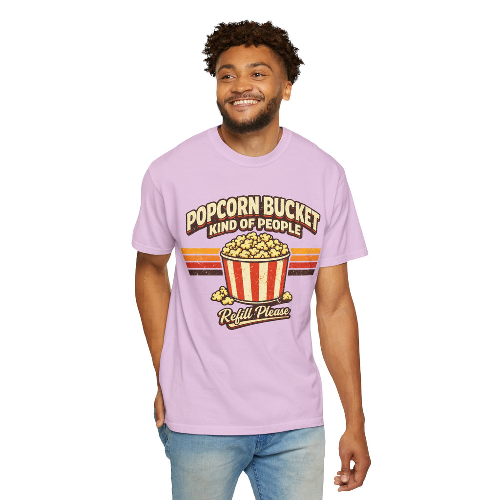 Popcorn Bucket T-Shirt - "Popcorn Bucket Kind of People" Retro Movie Snack Tee