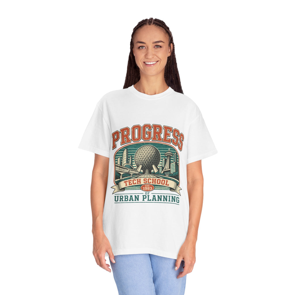 Urban Planning Tech School T-Shirt — "Progress" Vintage Campus Graphic Tee