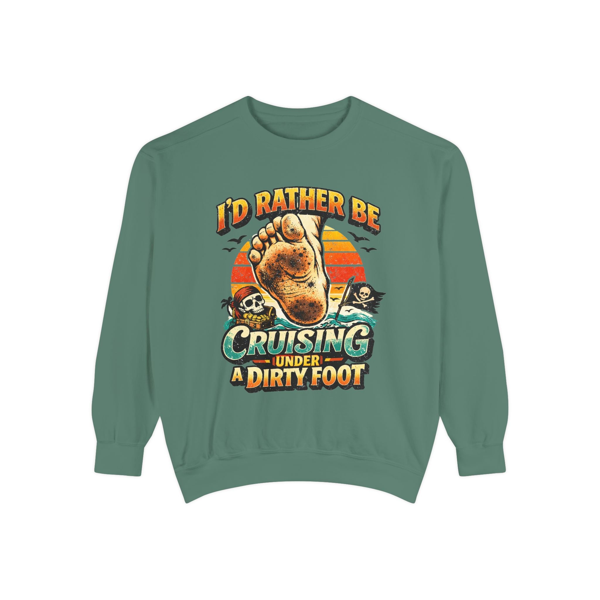Copy of T-Shirt — "I'd Rather Be Cruising Under a Dirty Foot" Retro Beach Graphic