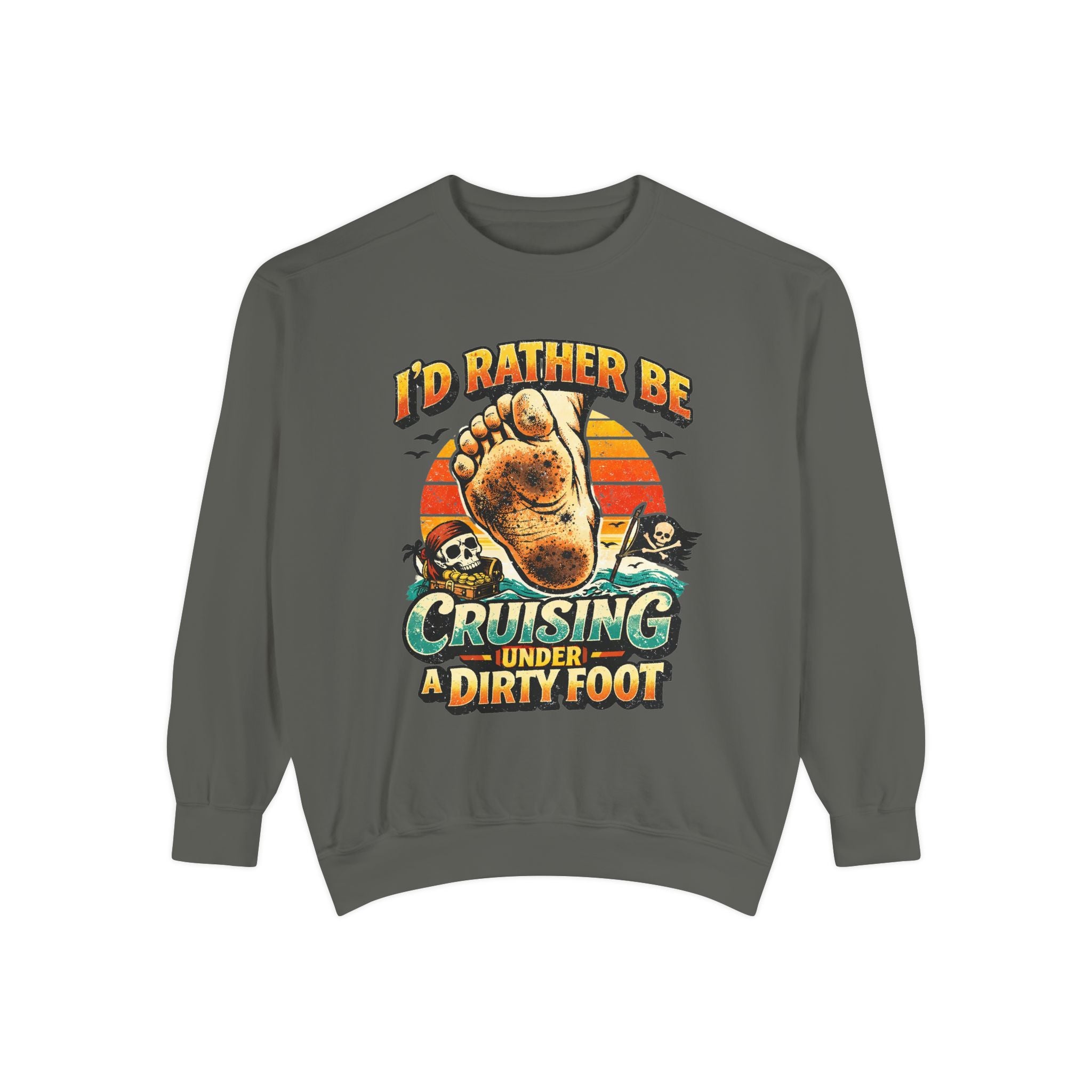 Copy of T-Shirt — "I'd Rather Be Cruising Under a Dirty Foot" Retro Beach Graphic