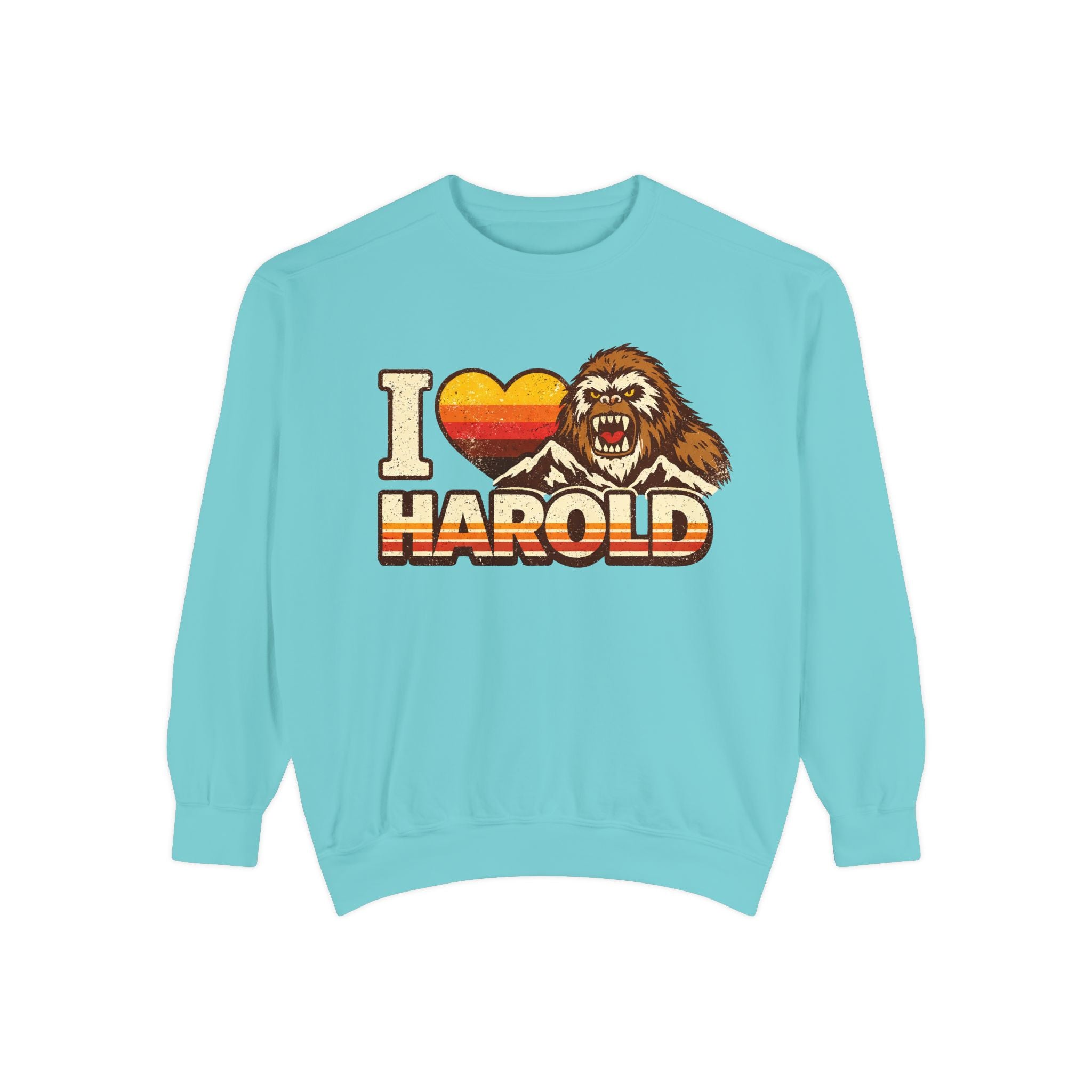 I Heart Harold Retro Sweatshirt — Vintage Mountain Sasquatch Crewneck