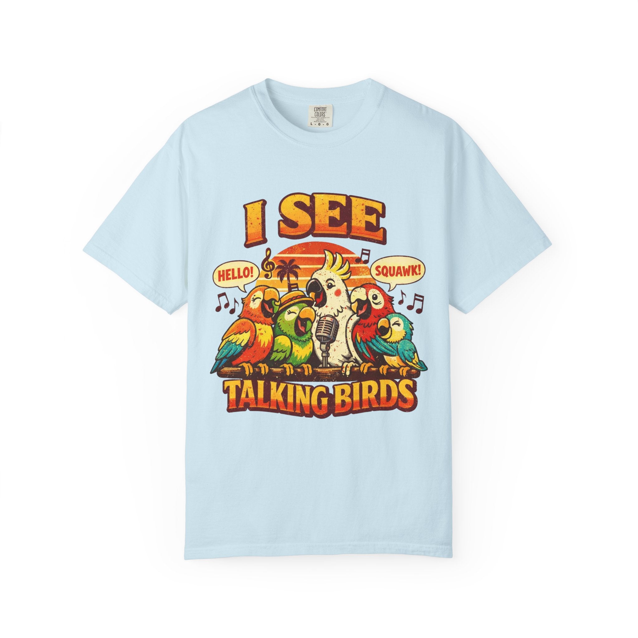 I See Talking Birds T-Shirt — Vintage Parrot Graphic Tee