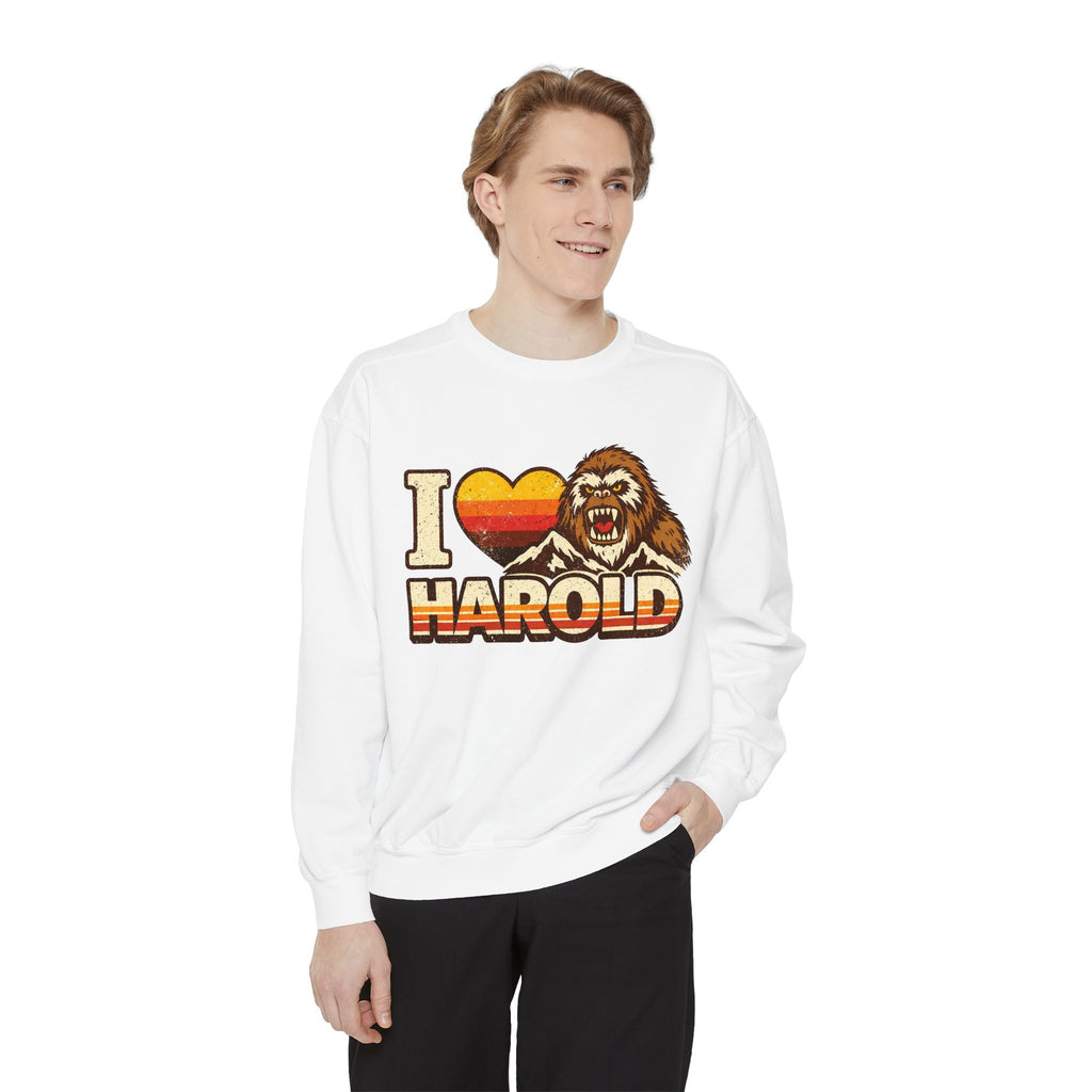 I Heart Harold Retro Sweatshirt — Vintage Mountain Sasquatch Crewneck