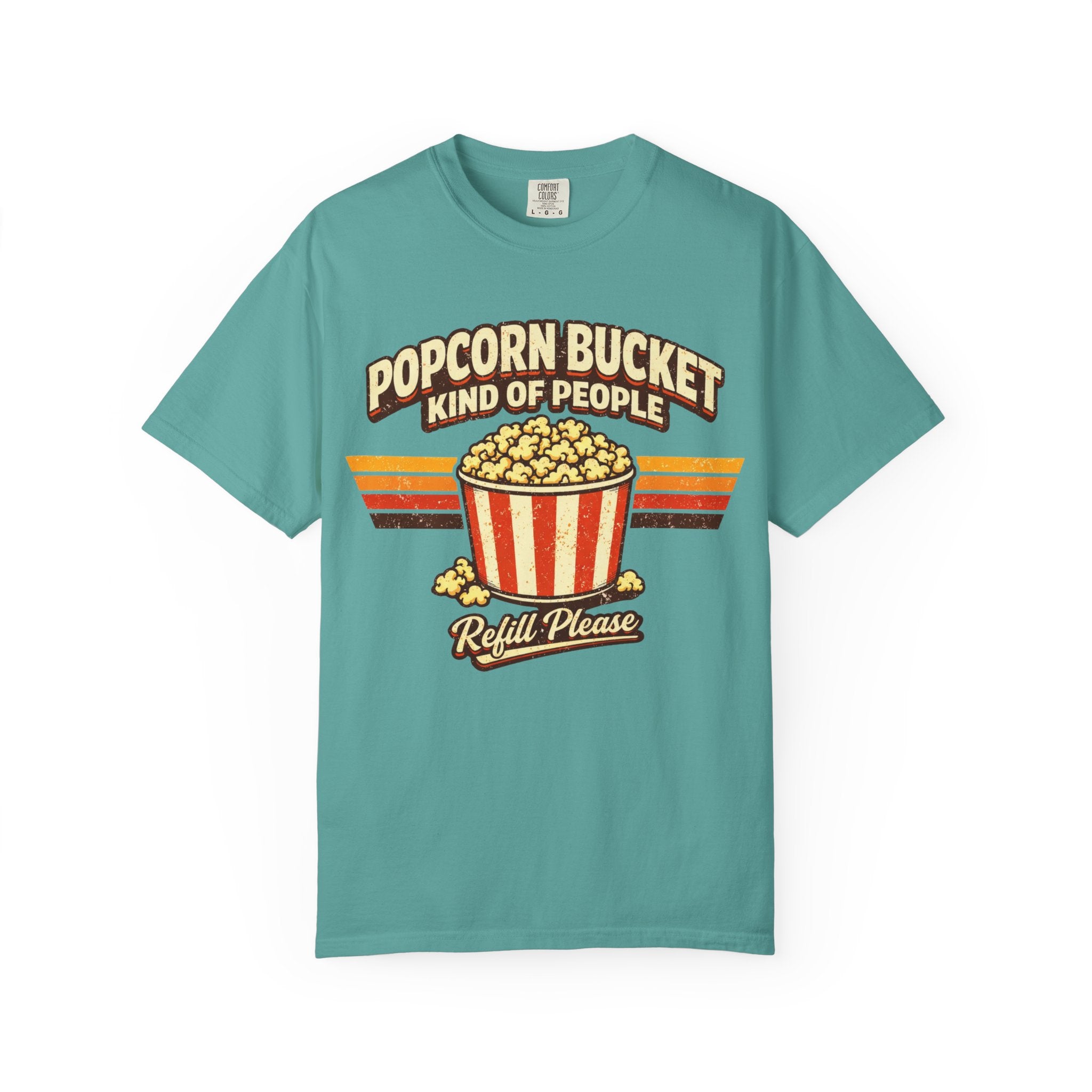 Popcorn Bucket T-Shirt - "Popcorn Bucket Kind of People" Retro Movie Snack Tee