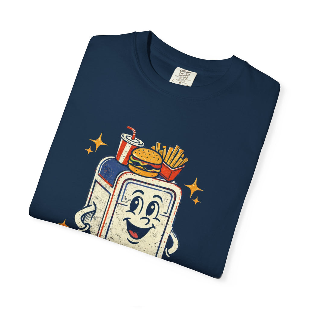 My Head Is a Table T-Shirt — Retro Cartoon Food Tray Tee