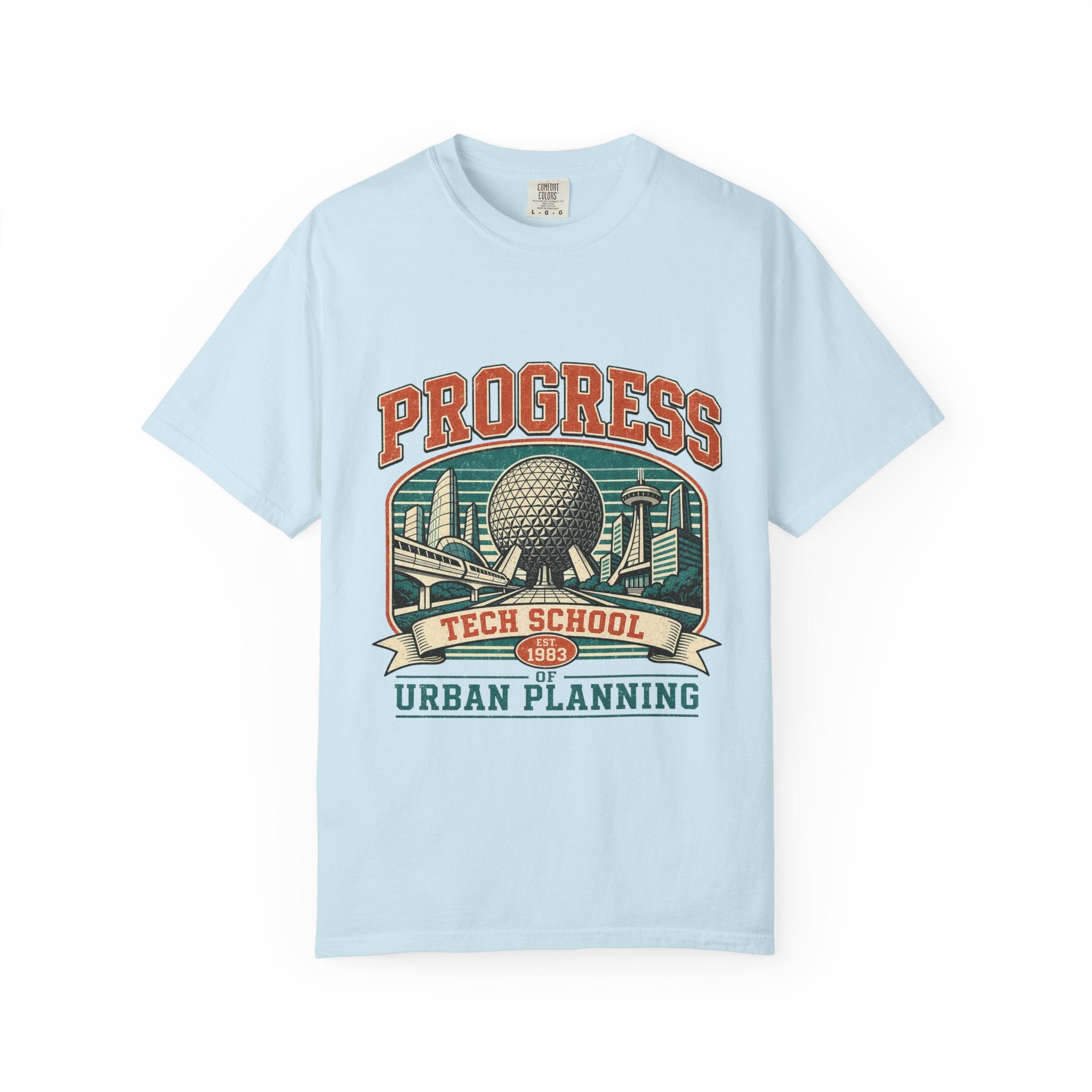 Urban Planning Tech School T-Shirt — "Progress" Vintage Campus Graphic Tee