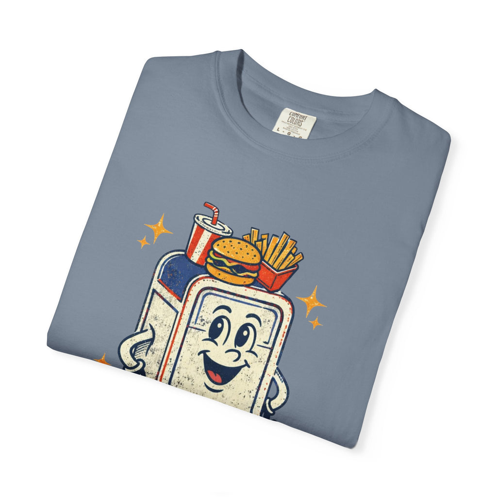 My Head Is a Table T-Shirt — Retro Cartoon Food Tray Tee