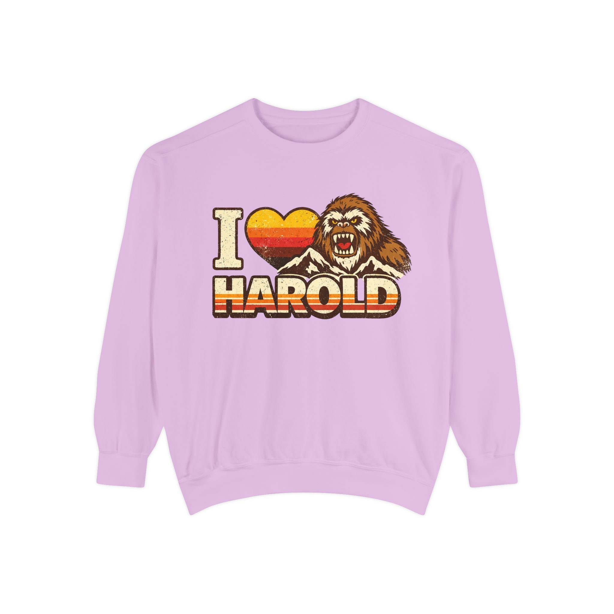 I Heart Harold Retro Sweatshirt — Vintage Mountain Sasquatch Crewneck