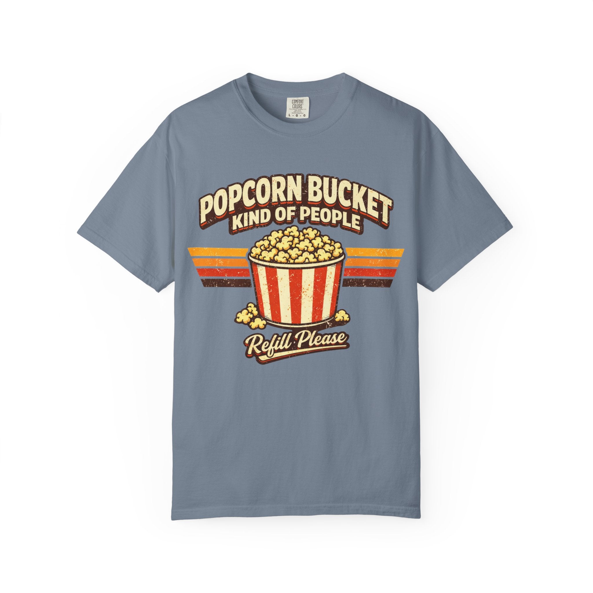 Popcorn Bucket T-Shirt - "Popcorn Bucket Kind of People" Retro Movie Snack Tee