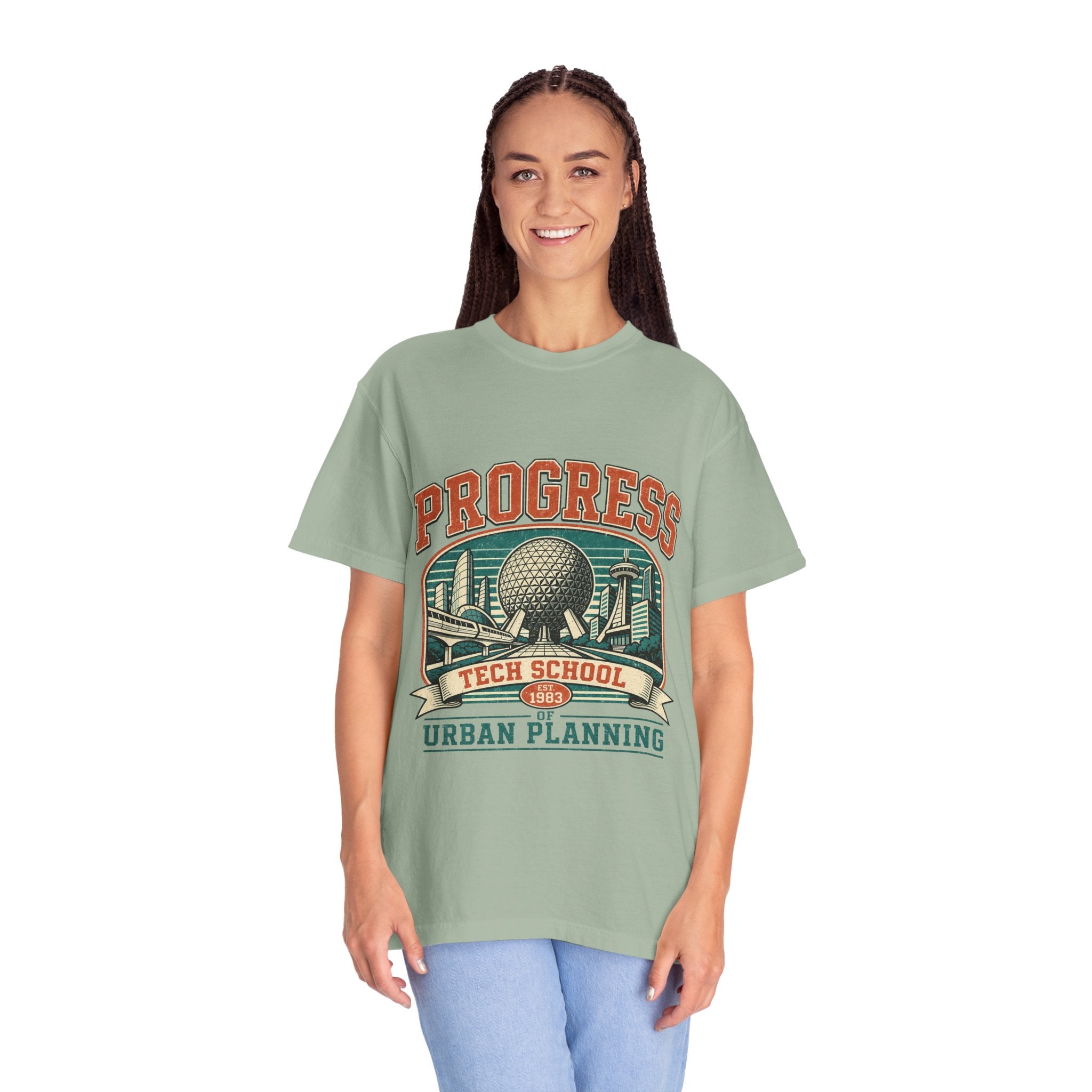 Urban Planning Tech School T-Shirt — "Progress" Vintage Campus Graphic Tee
